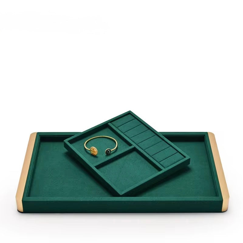 Jewelry Display Tray - Golden Fabric Border Type A